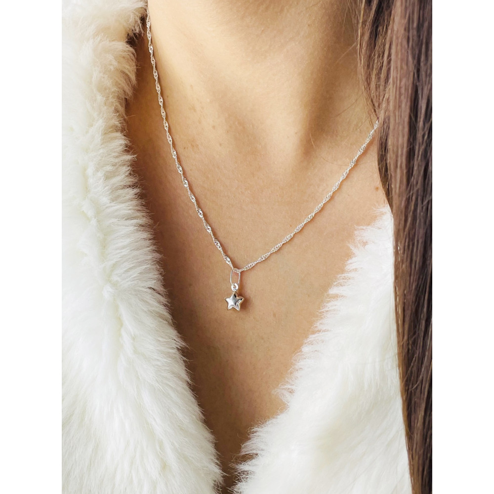 Srebrny wisiorek zawieszka gwiazda gwiazdka figurka