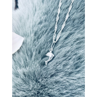 Silber Damen Medaillon Anhänger Delfin