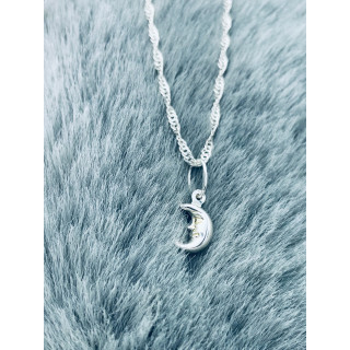 Silber Damen Medaillon Anhänger Mond