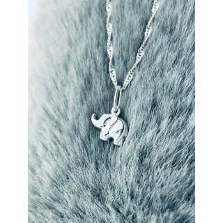 Silber Damen Medaillon Anhänger Elefant