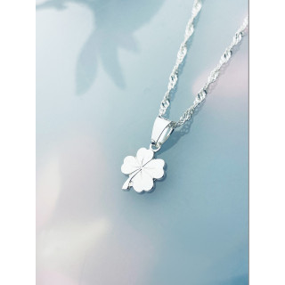 925 Silber Damen Medaillon Anhänger vierblättriges Kleeblatt