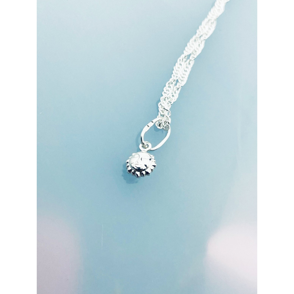 Silber Damen Medaillon Anhänger Sonne