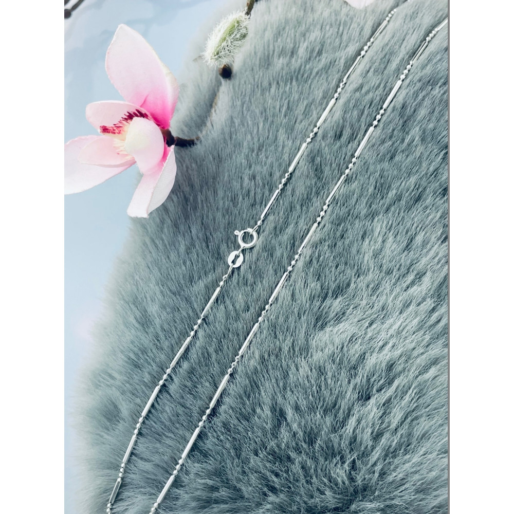 925 Silber Halskette Collier Kugelkette Figaro-kette