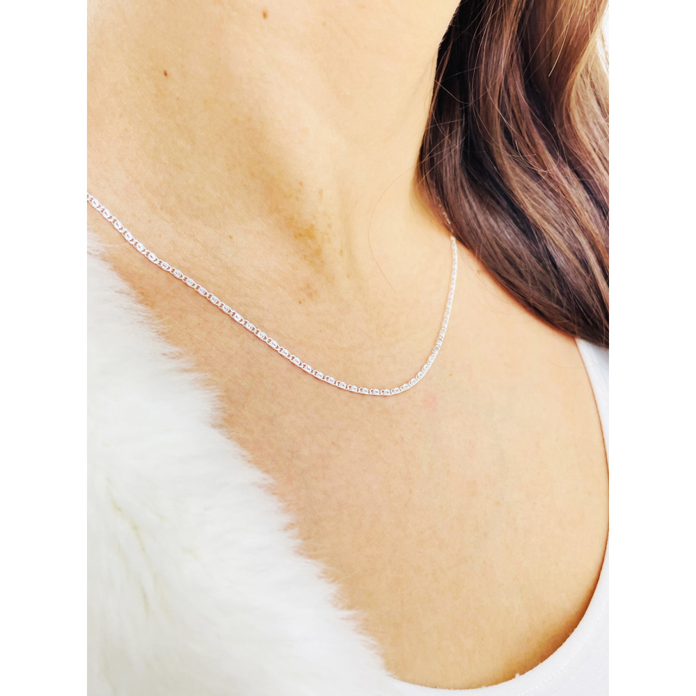 925 Silber Halskette Pfauenauge-Kette