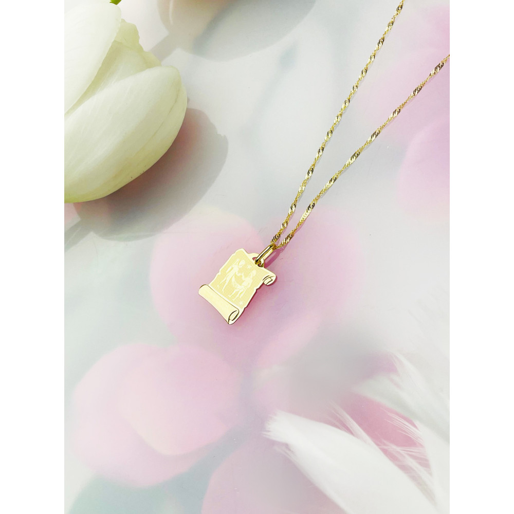 copy of Złoty wisiorek zawieszka rozeta ażurowa