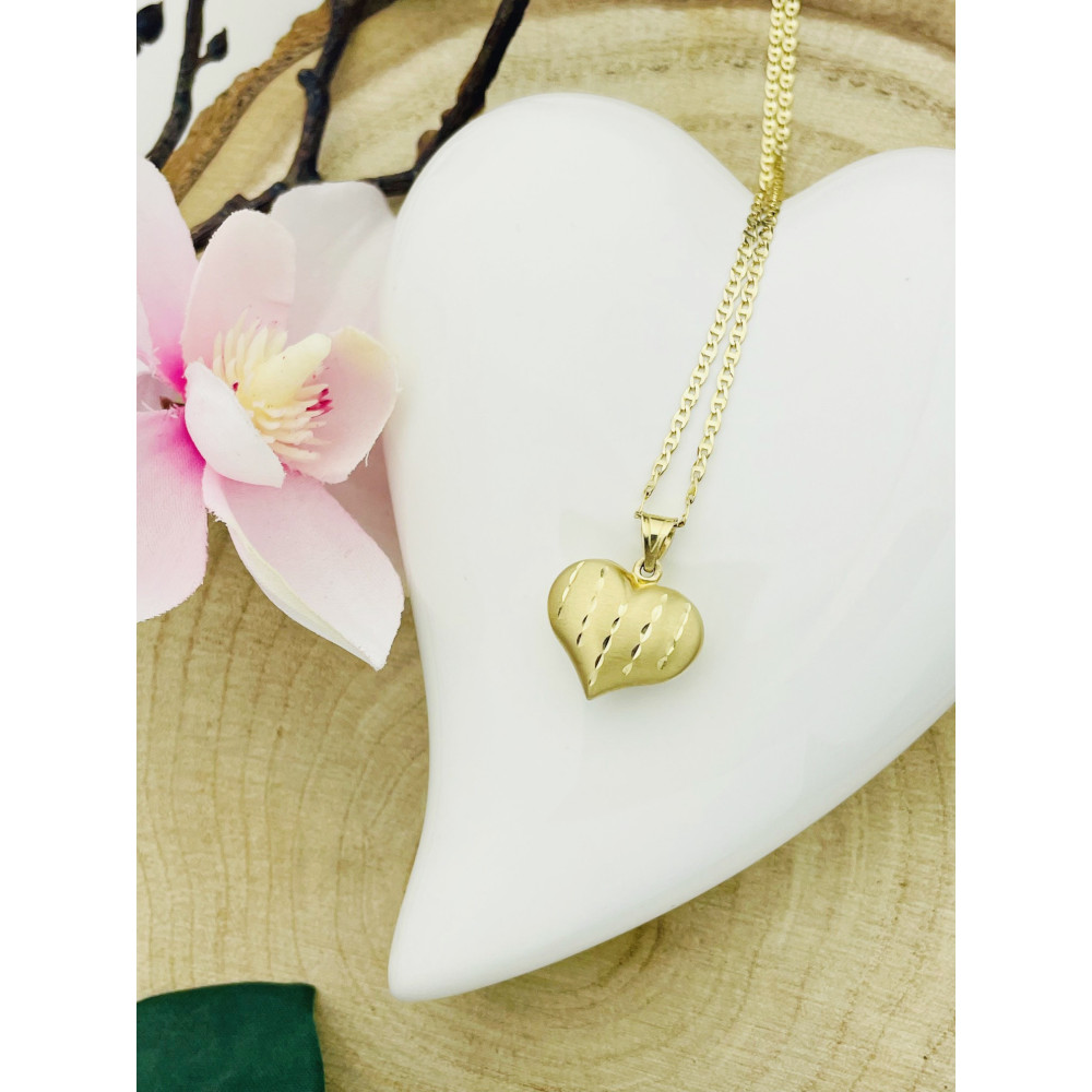 Anhänger Herz Kettenanhänger Gelbgold Goldanhänger 585er 14KT