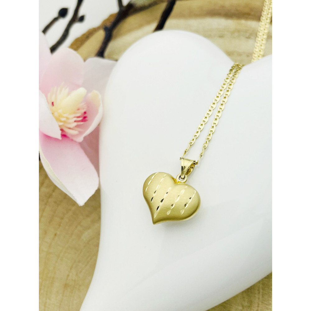 Anhänger Herz Kettenanhänger Gelbgold Goldanhänger 585er 14KT