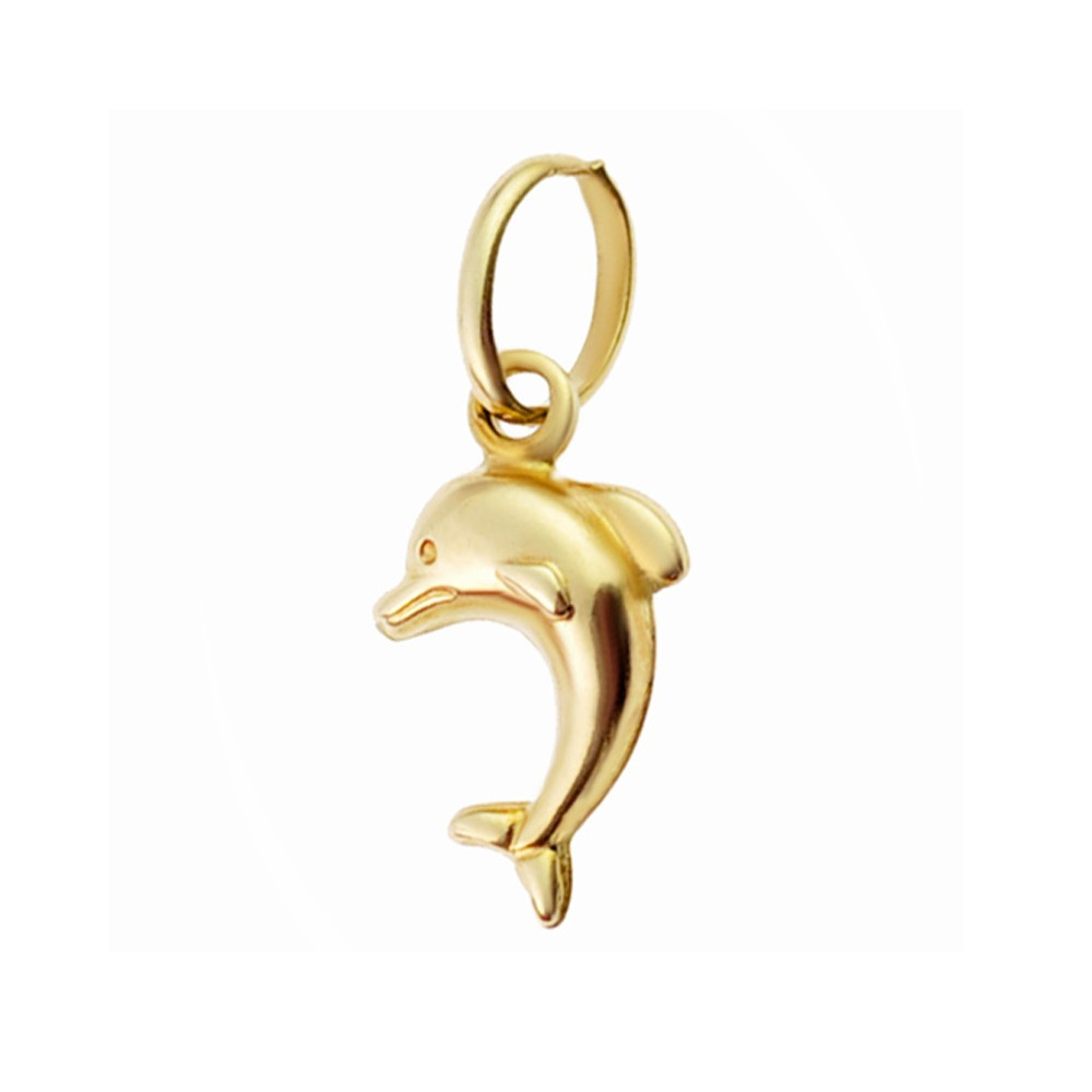 Złota zawieszka wisiorek delfin