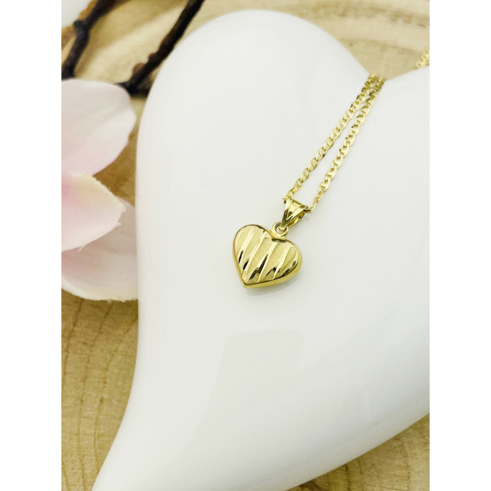 Anhänger Herz Kettenanhänger Gelbgold Goldanhänger 585er 14KT