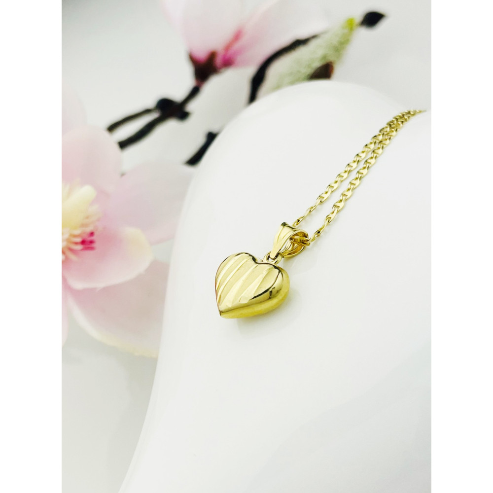 Anhänger Herz Kettenanhänger Gelbgold Goldanhänger 585er 14KT