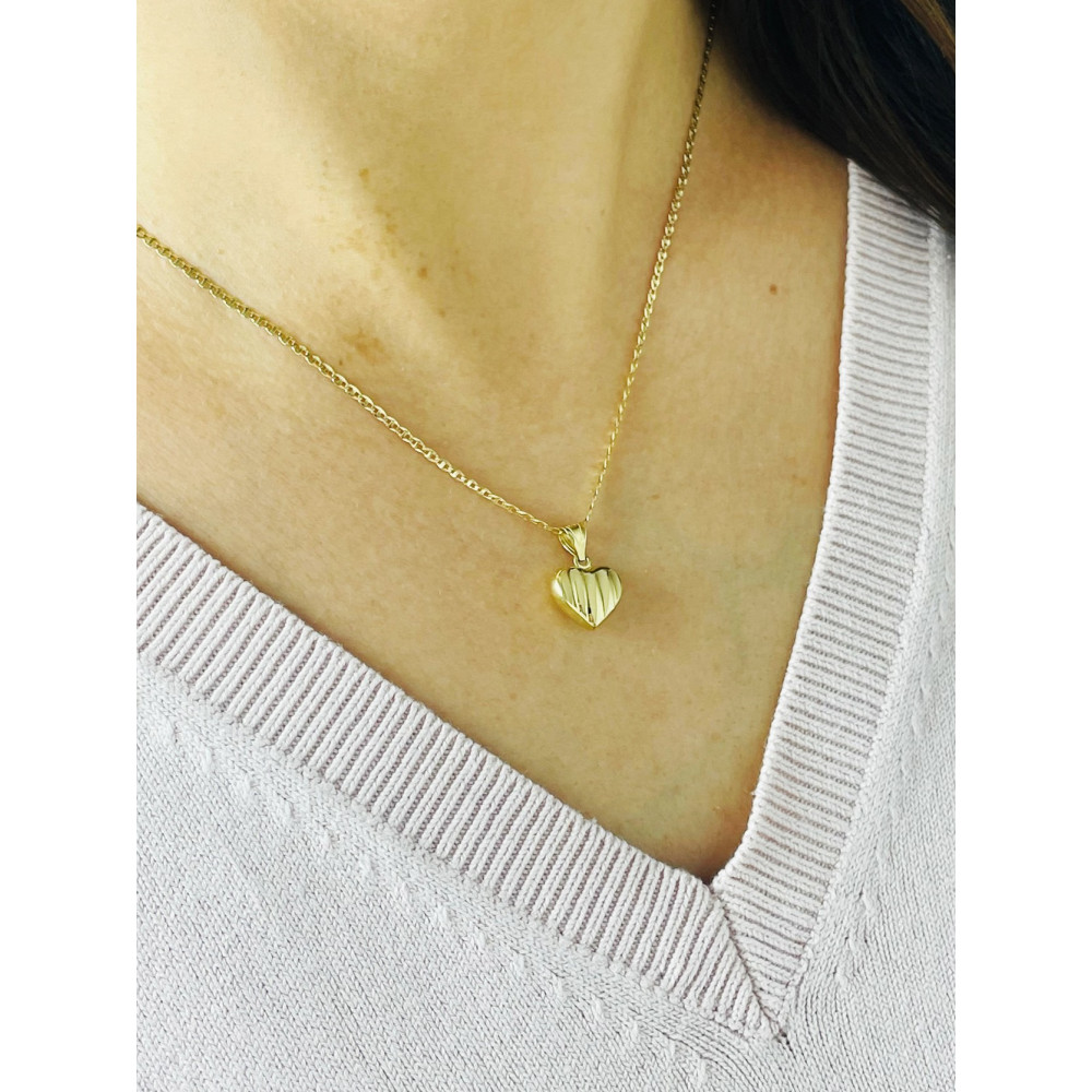 Anhänger Herz Kettenanhänger Gelbgold Goldanhänger 585er 14KT