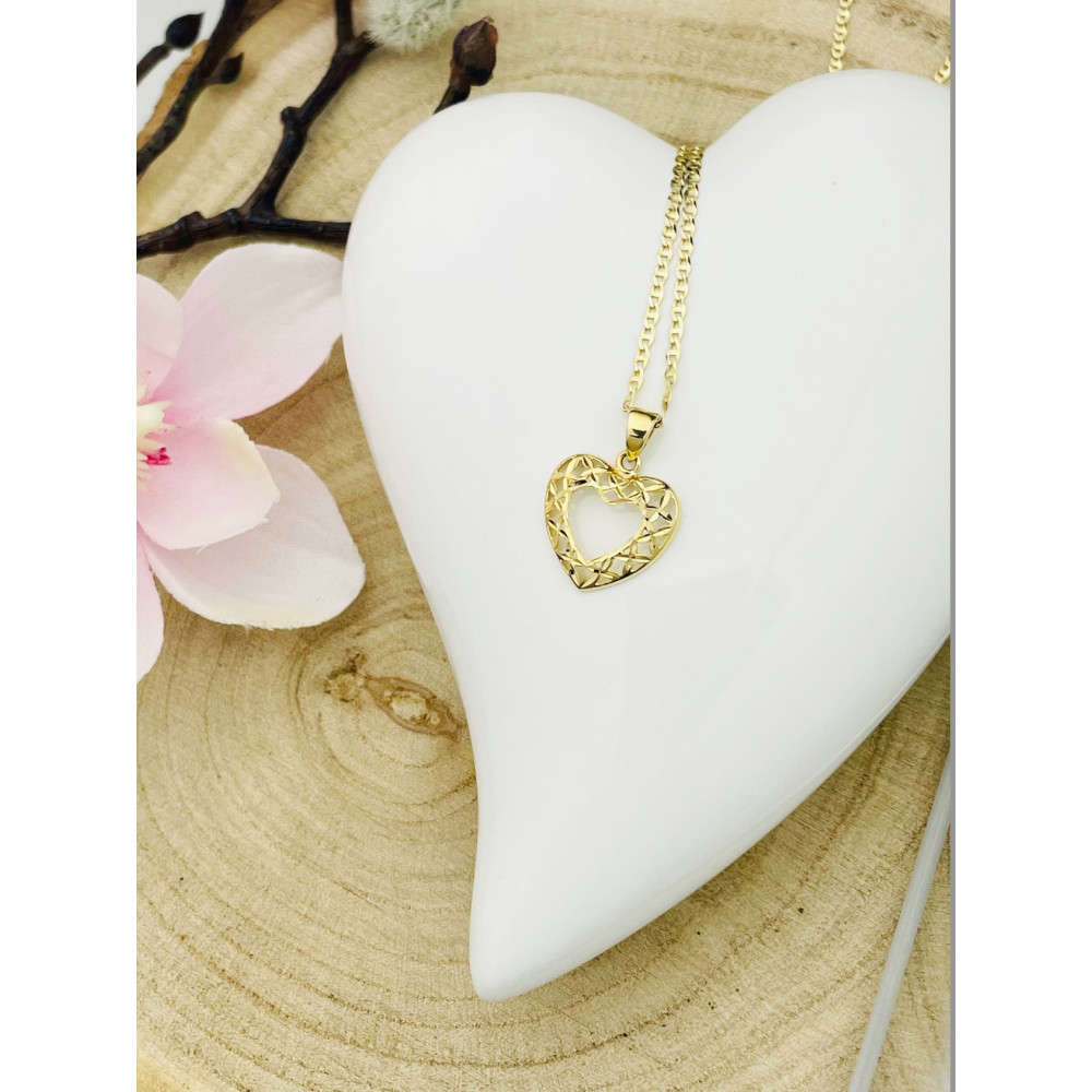 Anhänger Herz Kettenanhänger Gelbgold Goldanhänger 585er 14KT