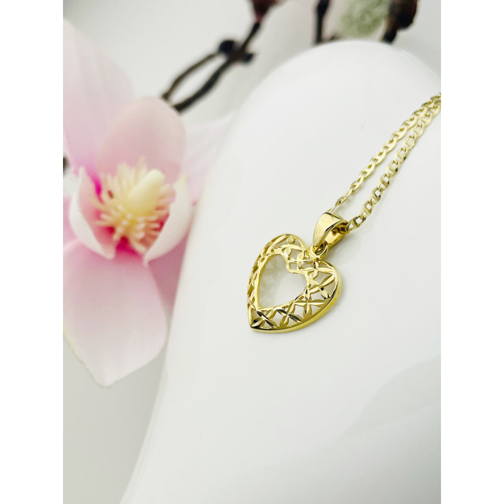 Anhänger Herz Kettenanhänger Gelbgold Goldanhänger 585er 14KT