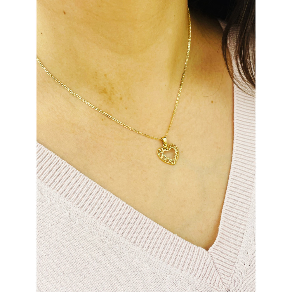 Anhänger Herz Kettenanhänger Gelbgold Goldanhänger 585er 14KT