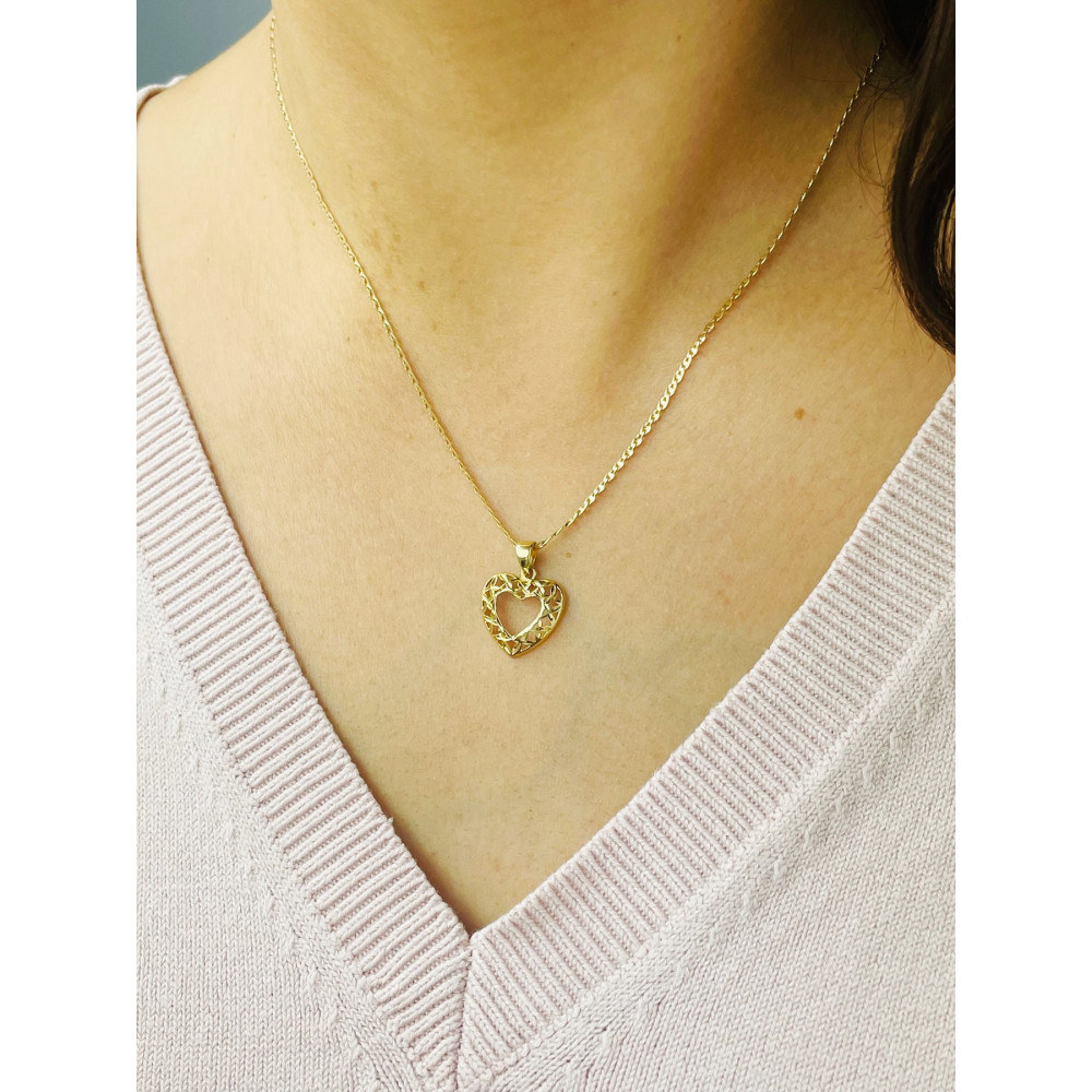 Anhänger Herz Kettenanhänger Gelbgold Goldanhänger 585er 14KT