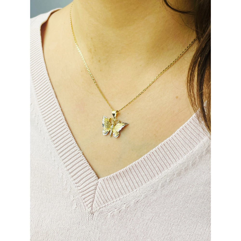 Anhänger Kettenanhänger Gelbgold Goldanhänger Schmetterling 585er 14KT