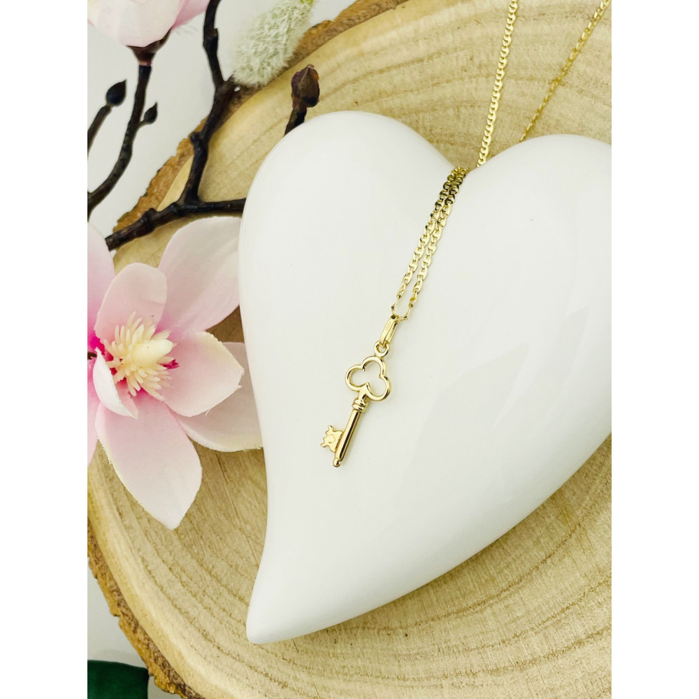 Anhänger Kettenanhänger Gelbgold Goldanhänger Schlüssel 585er 14KT