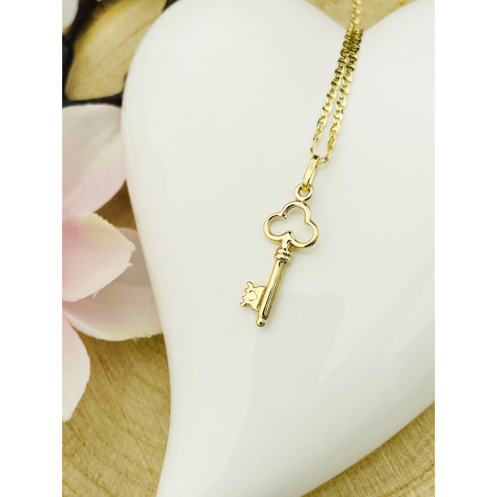 Anhänger Kettenanhänger Gelbgold Goldanhänger Schlüssel 585er 14KT