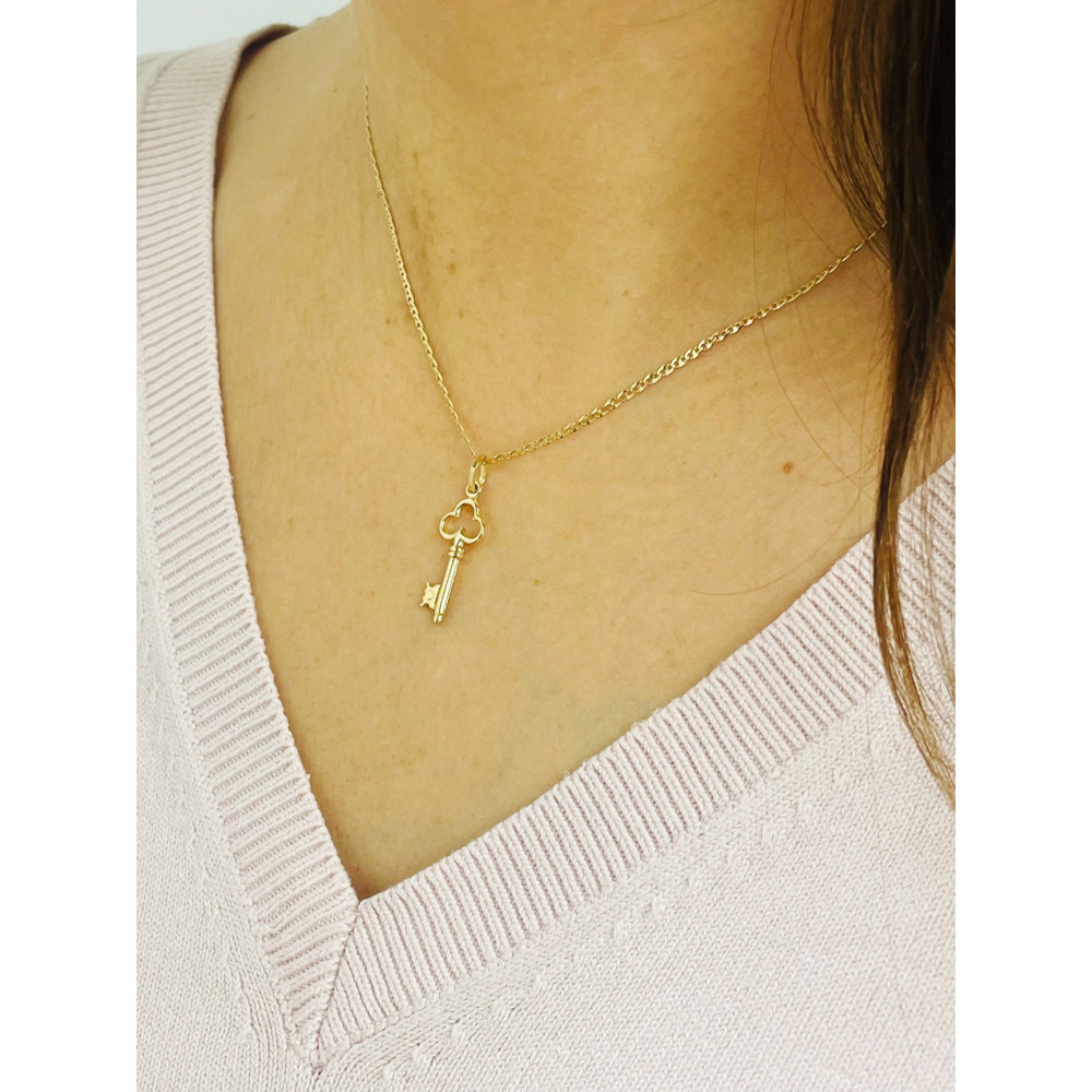 copy of Złoty wisiorek zawieszka rozeta ażurowa