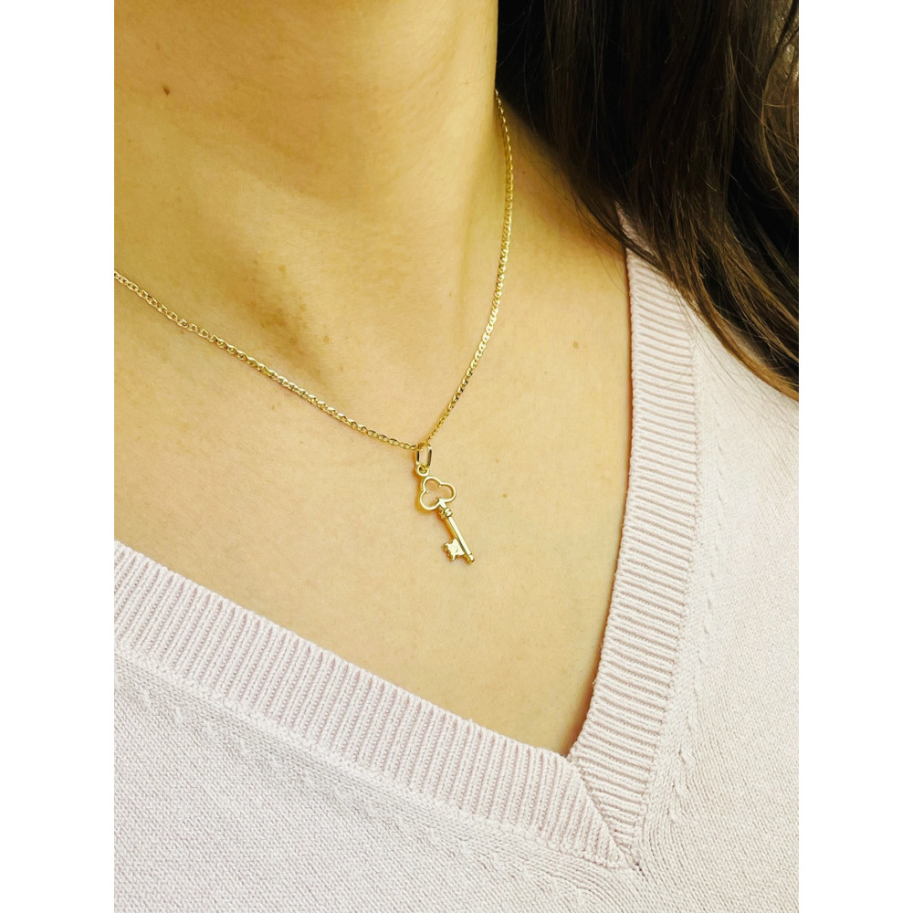 Anhänger Kettenanhänger Gelbgold Goldanhänger Schlüssel 585er 14KT