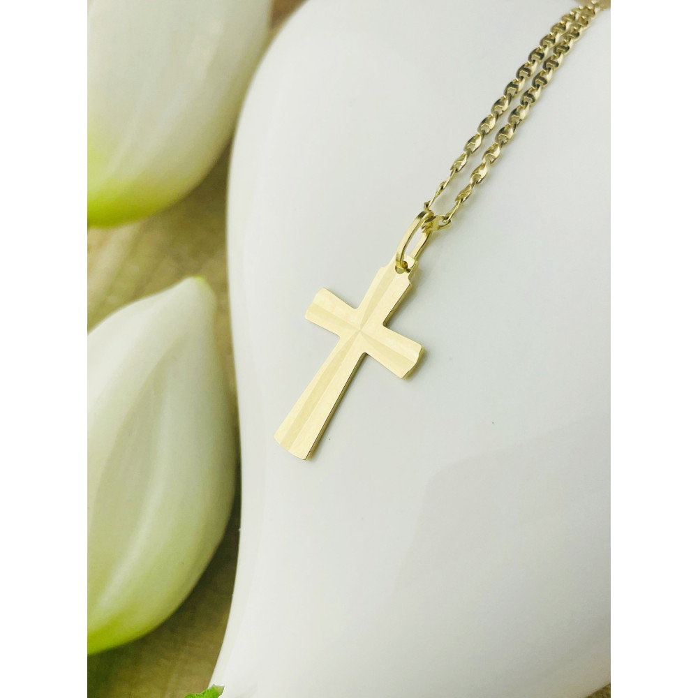 Goldanhänger Kettenanhänger Gold Anhänger Kreuz Goldkreuz Erstkommunion Gelbgold 585er 14KT