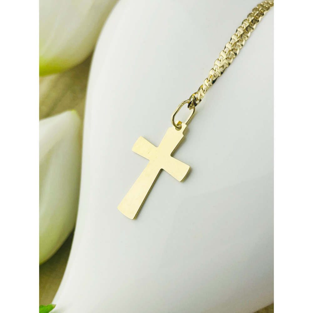 Goldanhänger Kettenanhänger Gold Anhänger Kreuz Goldkreuz Erstkommunion Gelbgold 585er 14KT