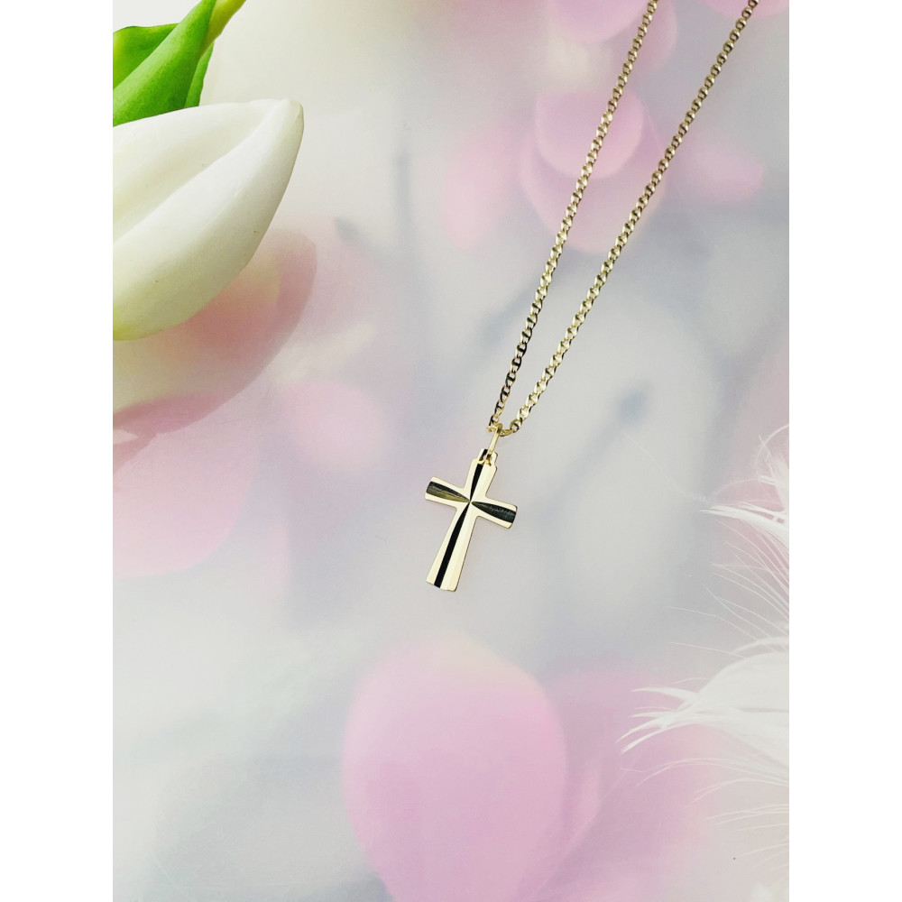 Goldanhänger Kettenanhänger Gold Anhänger Kreuz Goldkreuz Erstkommunion Gelbgold 585er 14KT