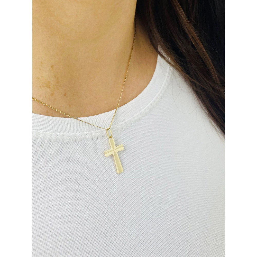 Goldanhänger Kettenanhänger Gold Anhänger Kreuz Goldkreuz Erstkommunion Gelbgold 585er 14KT