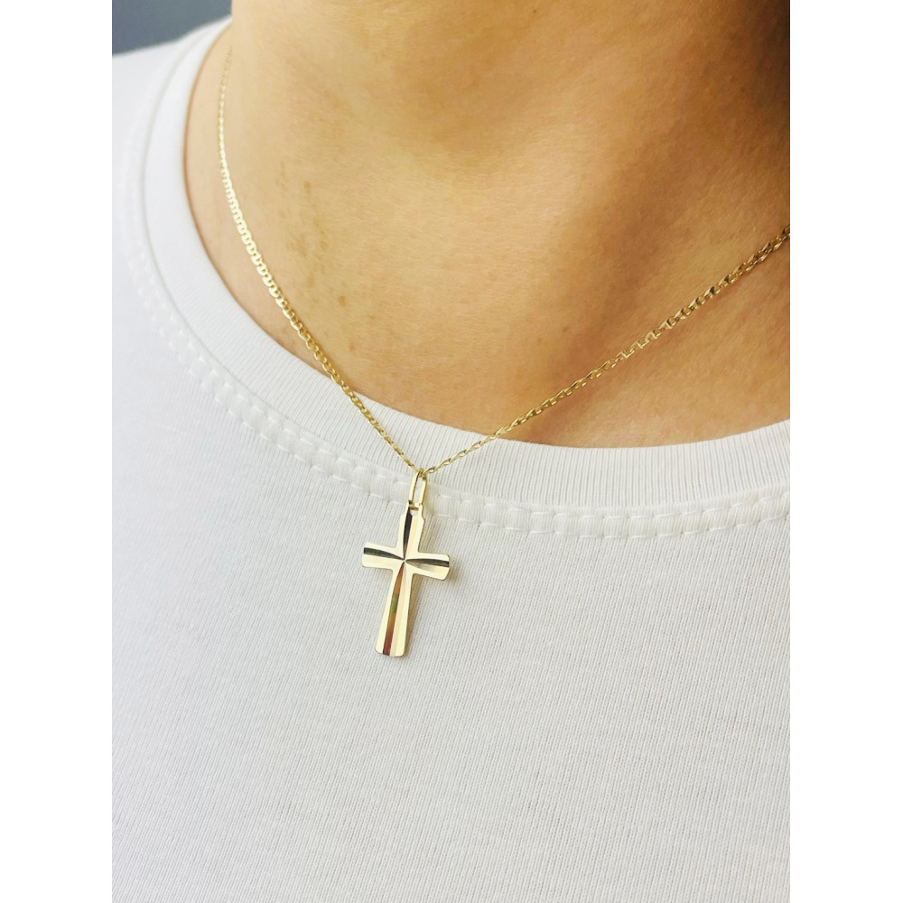 Goldanhänger Kettenanhänger Gold Anhänger Kreuz Goldkreuz Erstkommunion Gelbgold 585er 14KT