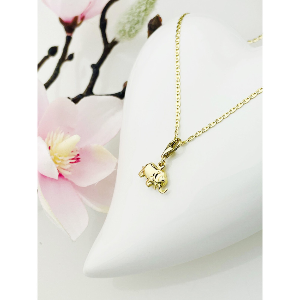 Anhänger  Gelbgold Goldanhänger Elefant charms 585er 14KT