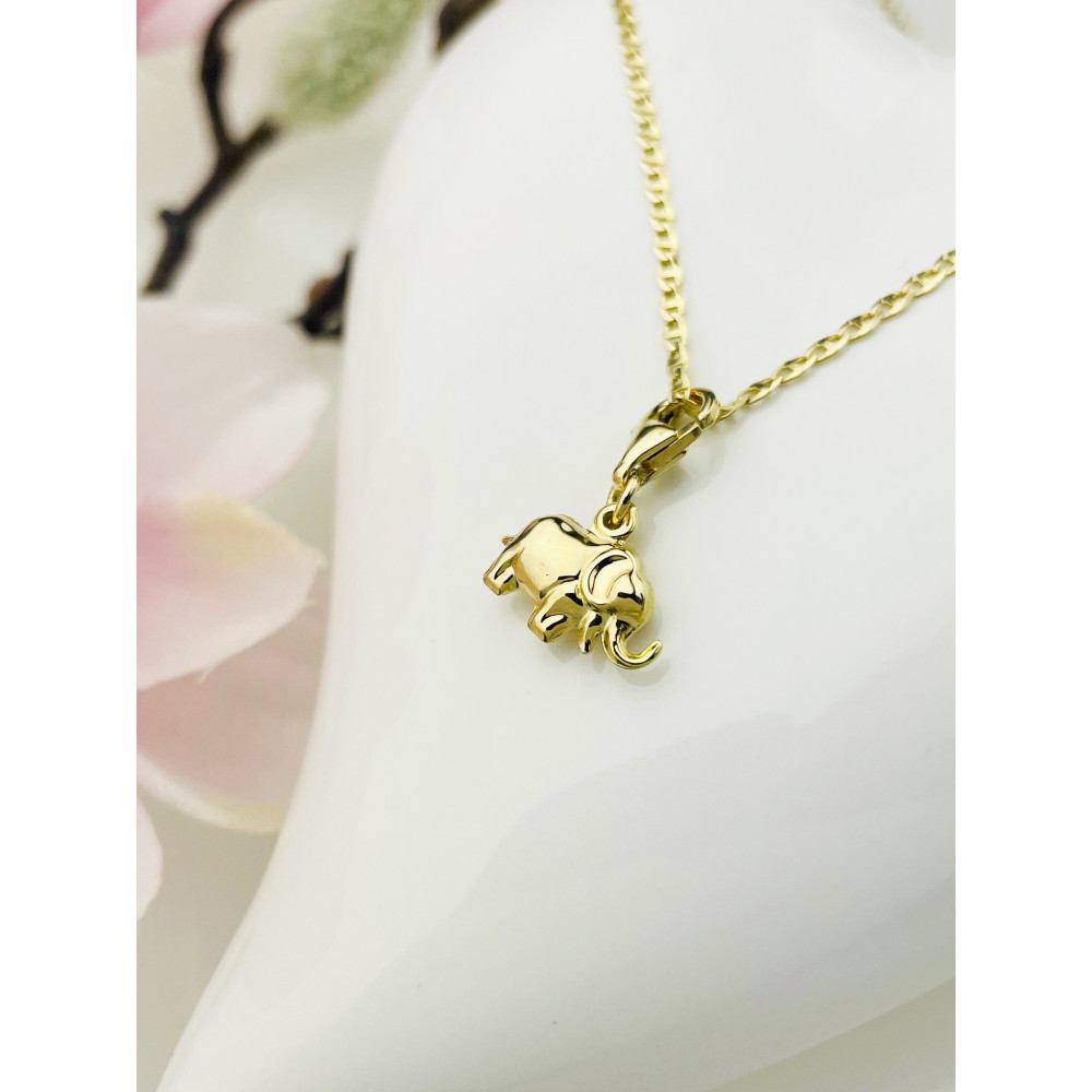 Anhänger  Gelbgold Goldanhänger Elefant charms 585er 14KT