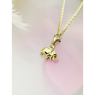 Anhänger  Gelbgold Goldanhänger Elefant charms 585er 14KT