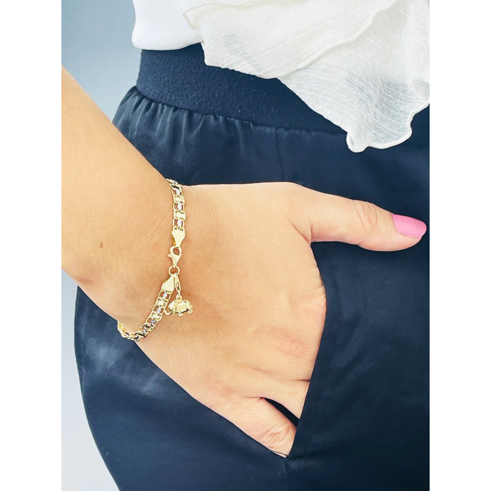 Anhänger  Gelbgold Goldanhänger Elefant charms 585er 14KT