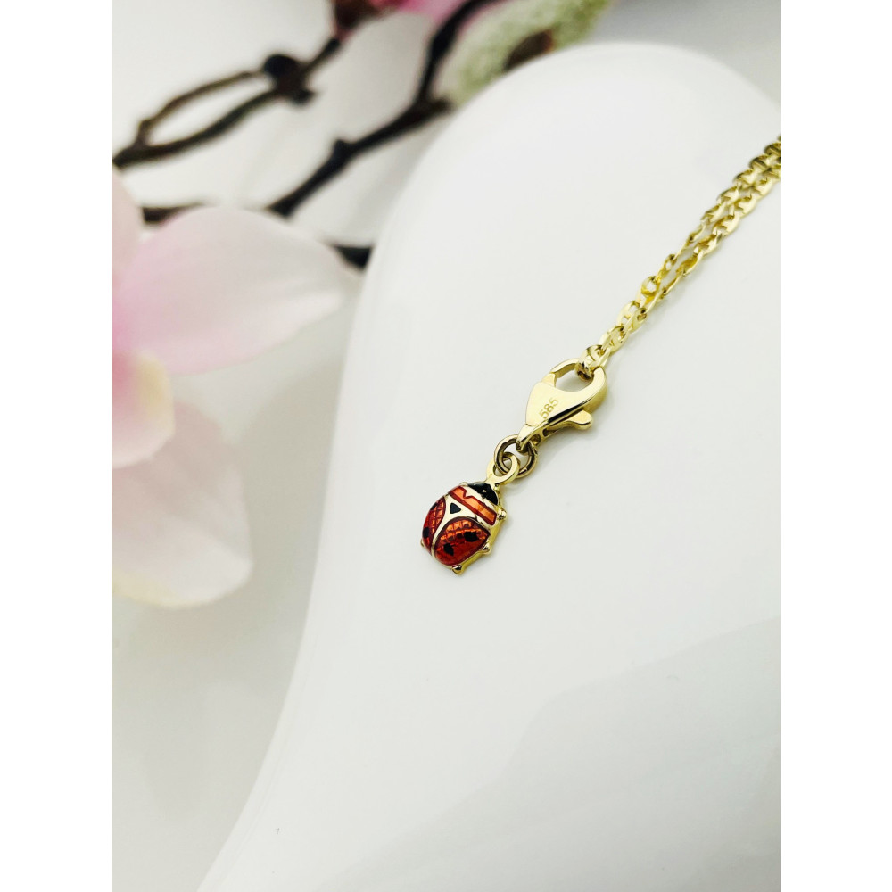 Anhänger Gelbgold Goldanhänger Marienkäfer charms 585er 14KT