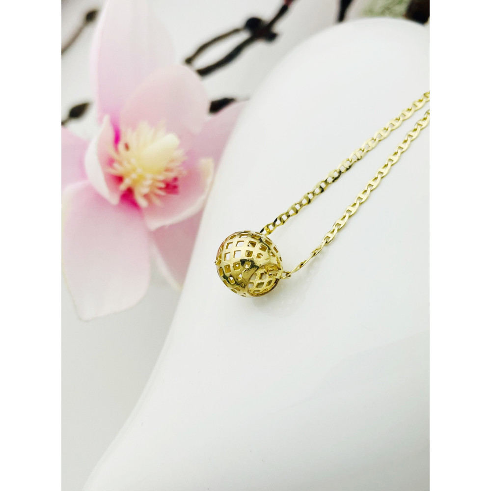 Anhänger Kugel Einhänger Charms Gelbgold Goldanhänger 585er 14KT