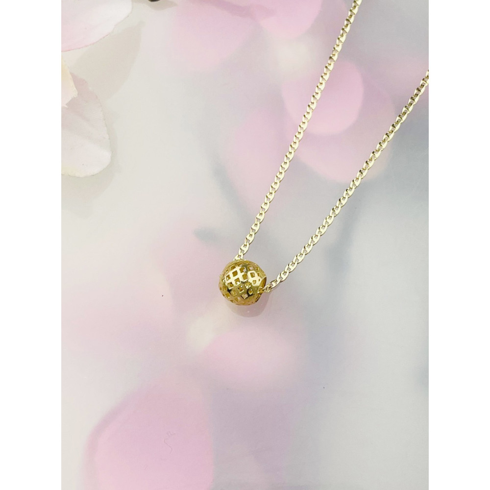 Anhänger Kugel Einhänger Charms Gelbgold Goldanhänger 585er 14KT