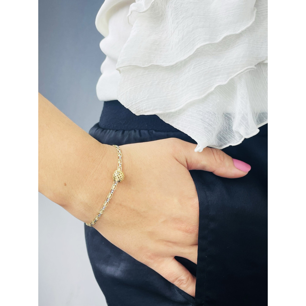 Anhänger Kugel Einhänger Charms Gelbgold Goldanhänger 585er 14KT