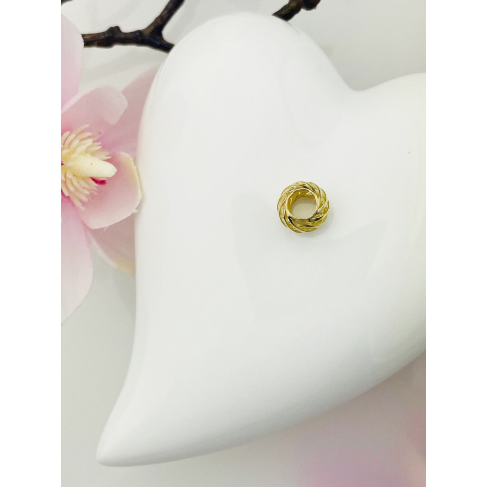 Anhänger Kugel Einhänger Charms Gelbgold Goldanhänger 585er 14KT