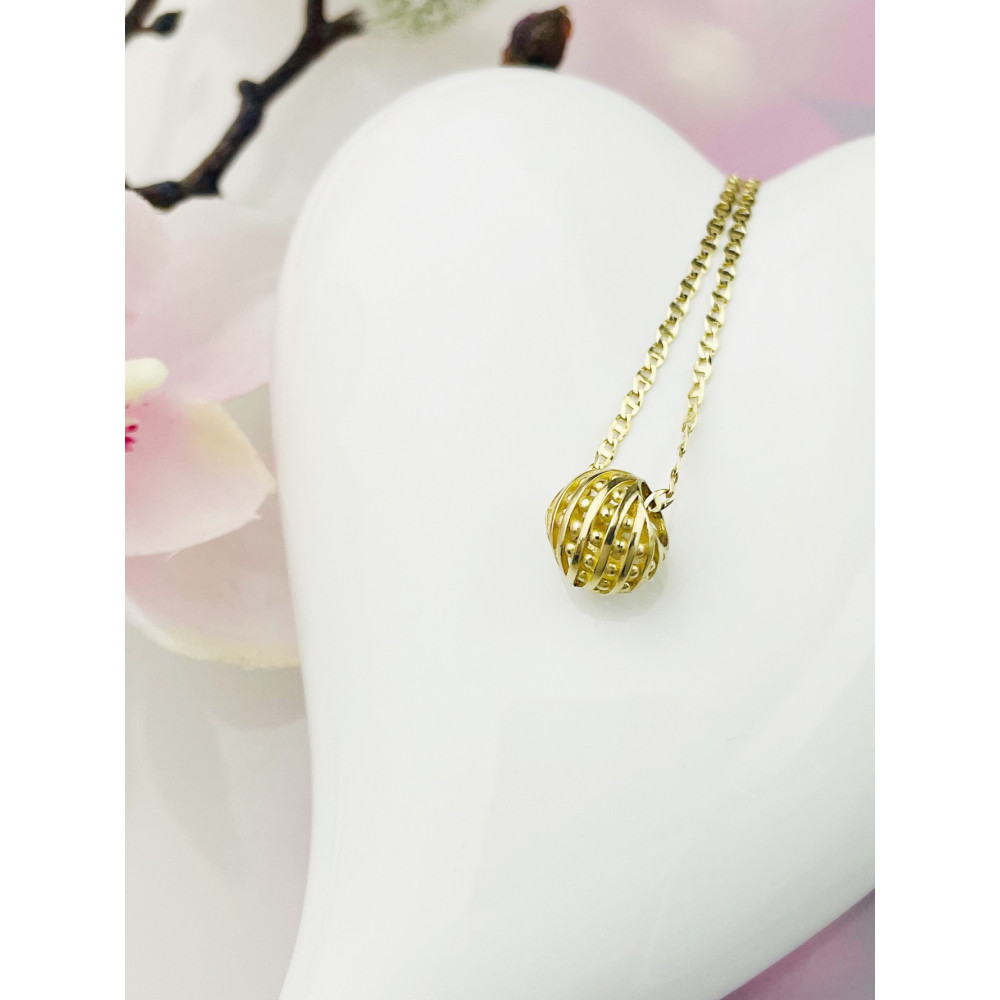 Anhänger Kugel Einhänger Charms Gelbgold Goldanhänger 585er 14KT