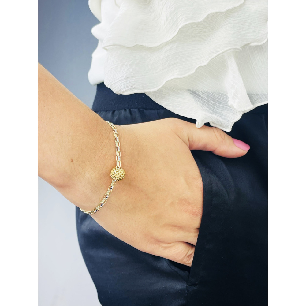 Anhänger Kugel Einhänger Charms Gelbgold Goldanhänger 585er 14KT