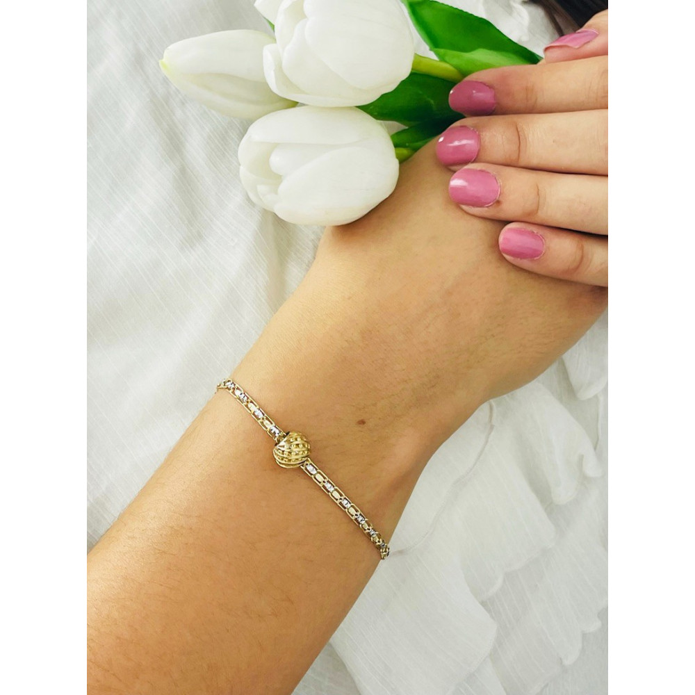 Anhänger Kugel Einhänger Charms Gelbgold Goldanhänger 585er 14KT