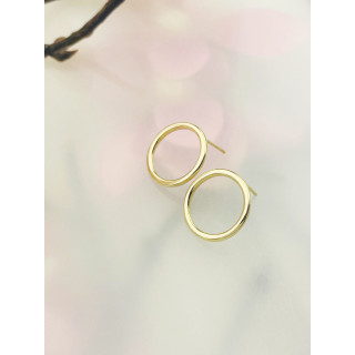 Kreis Creolen Ohrringe Ohrhänger Ohrstecker Ohrschmuck Paar Gelbgold 585er 14KT