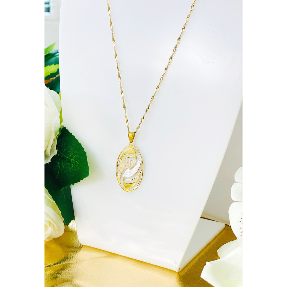 Złoty wisiorek zawieszka ażurowa