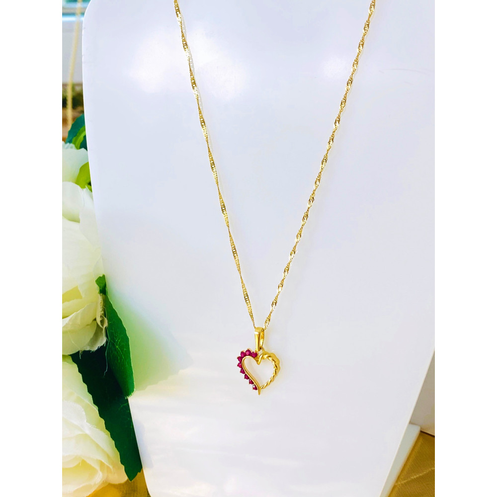 Złoty wisiorek zawieszka serce