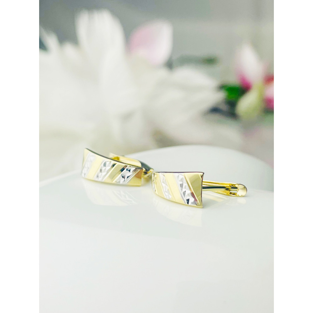 copy of Złote kolczyki wiszące patyczki