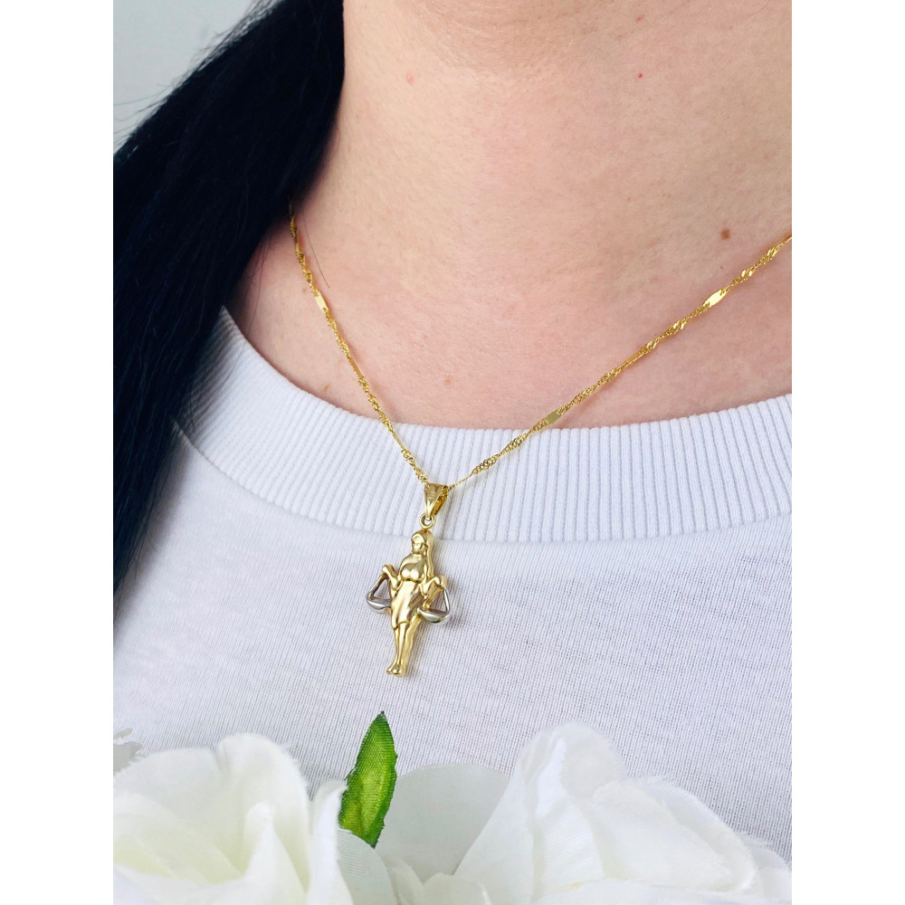 Anhänger Waage Sternzeichen Tierkreiszeichen Horoskop Gold Bicolor