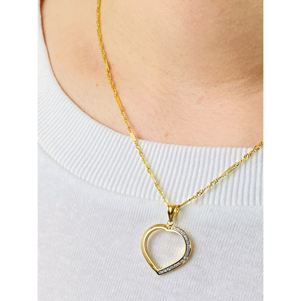 copy of Złoty wisiorek zawieszka rozeta ażurowa