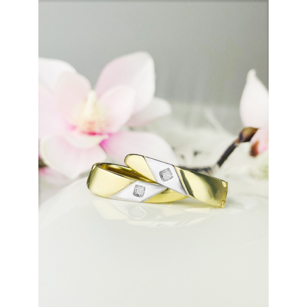 Ohrringe Ohrhänger mit Zirkonia Ohrstecker Ohrschmuck Gelbgold Paar 585er 14KT