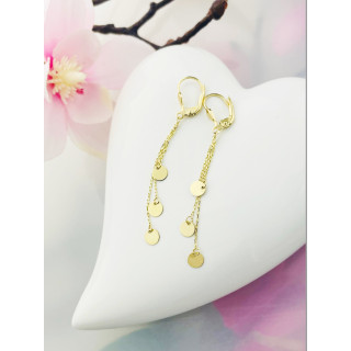 Kreis Gold Ohrringe Ohrhänger Ohrstecker Ohrschmuck Paar Gelbgold 585er 14KT