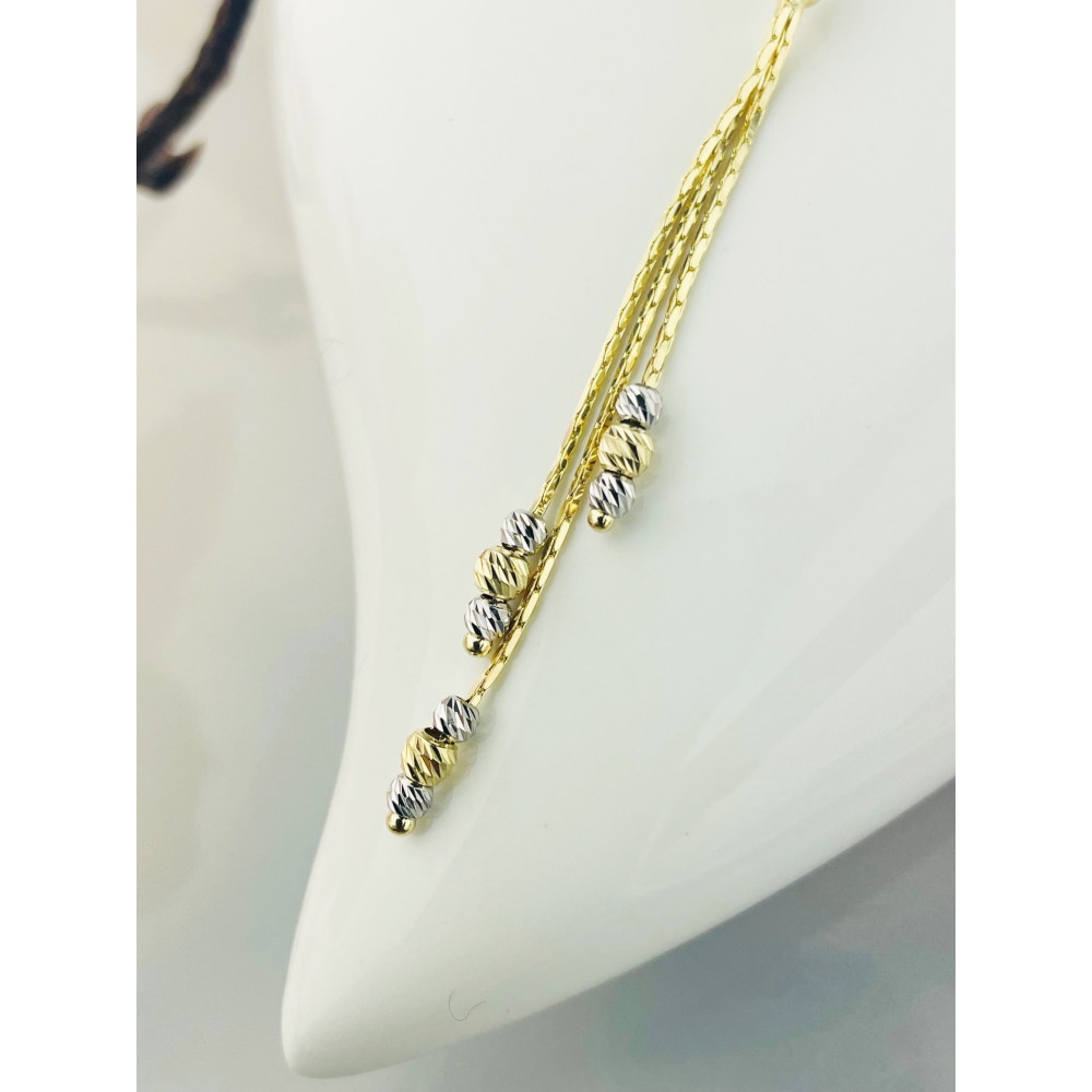 Kugel Gold Ohrringe mit Zirkonia Ohrhänger Ohrstecker Ohrschmuck Paar Gelbgold 585er 14KT